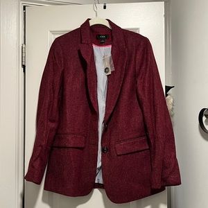 NWT maroon jcrew blazer